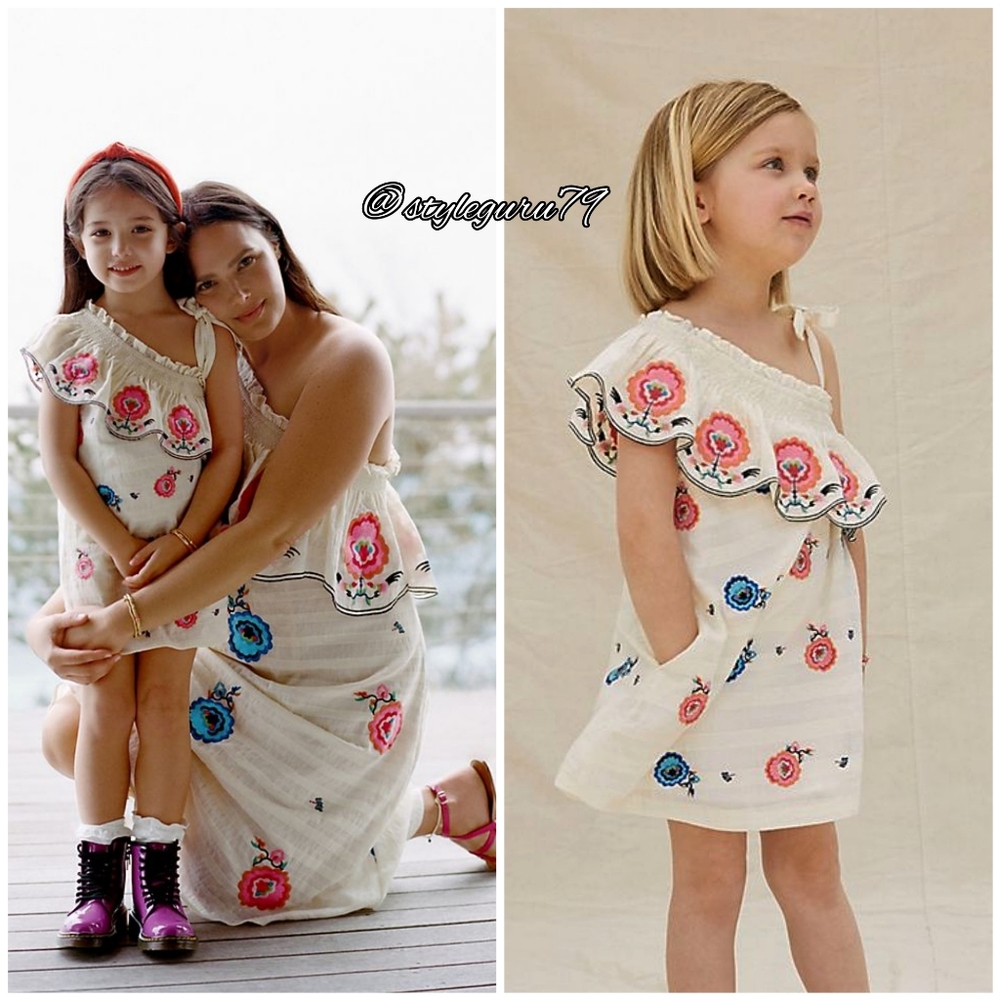 NWT, Anthropologie, Embroidered Kids Dress